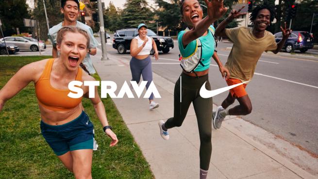 Nike partners with tracking app, Strava. Credit: Nike